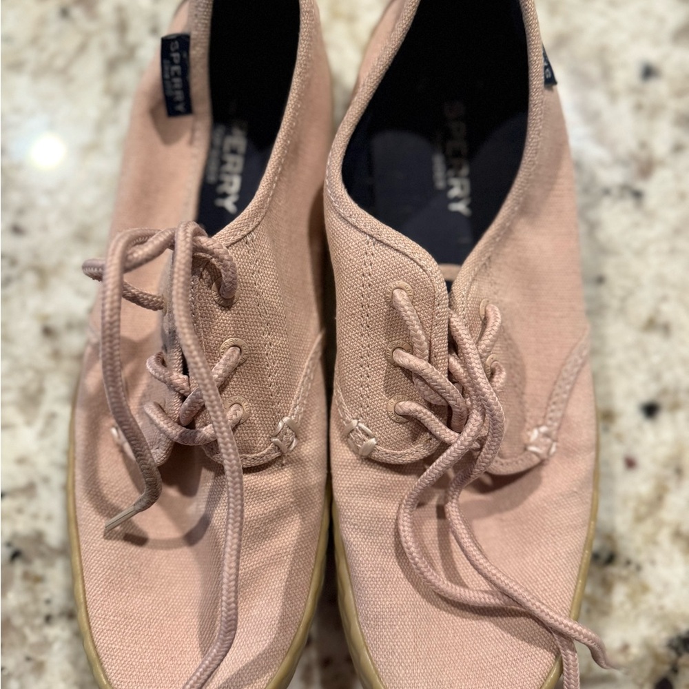 *GENTLY WORN* Women's Sperry Canvas Size 10 Slip-On Sneaker